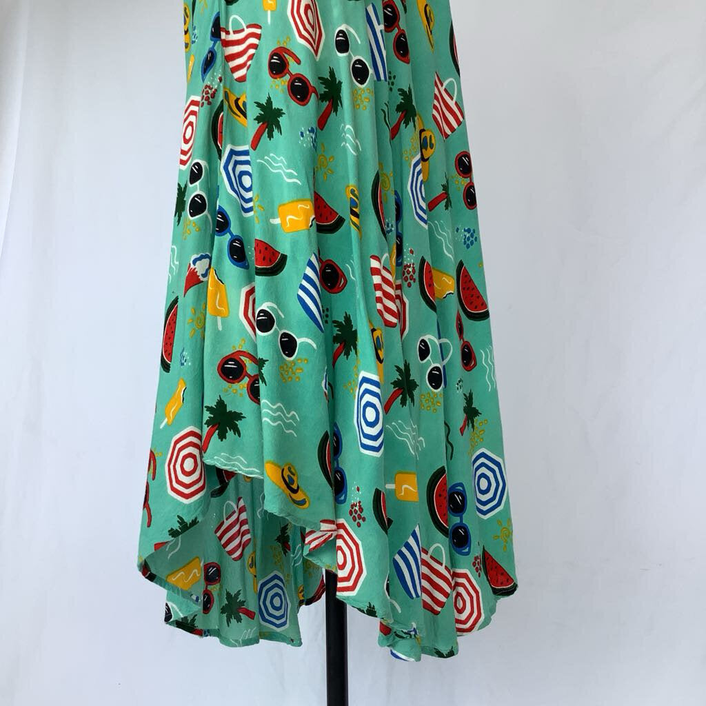 1990s Novelty Print Summer Dress