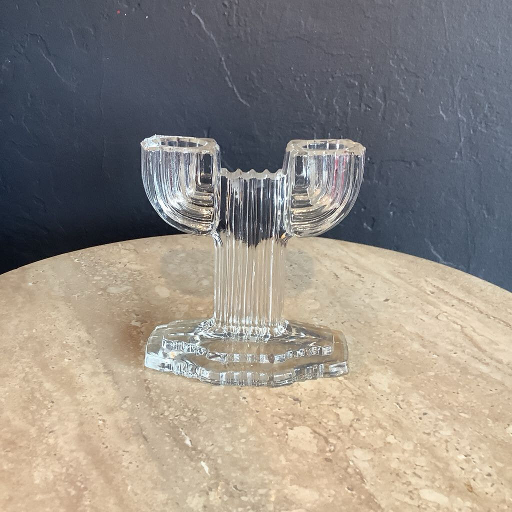 Vintage Glass Cactus Candle Holders