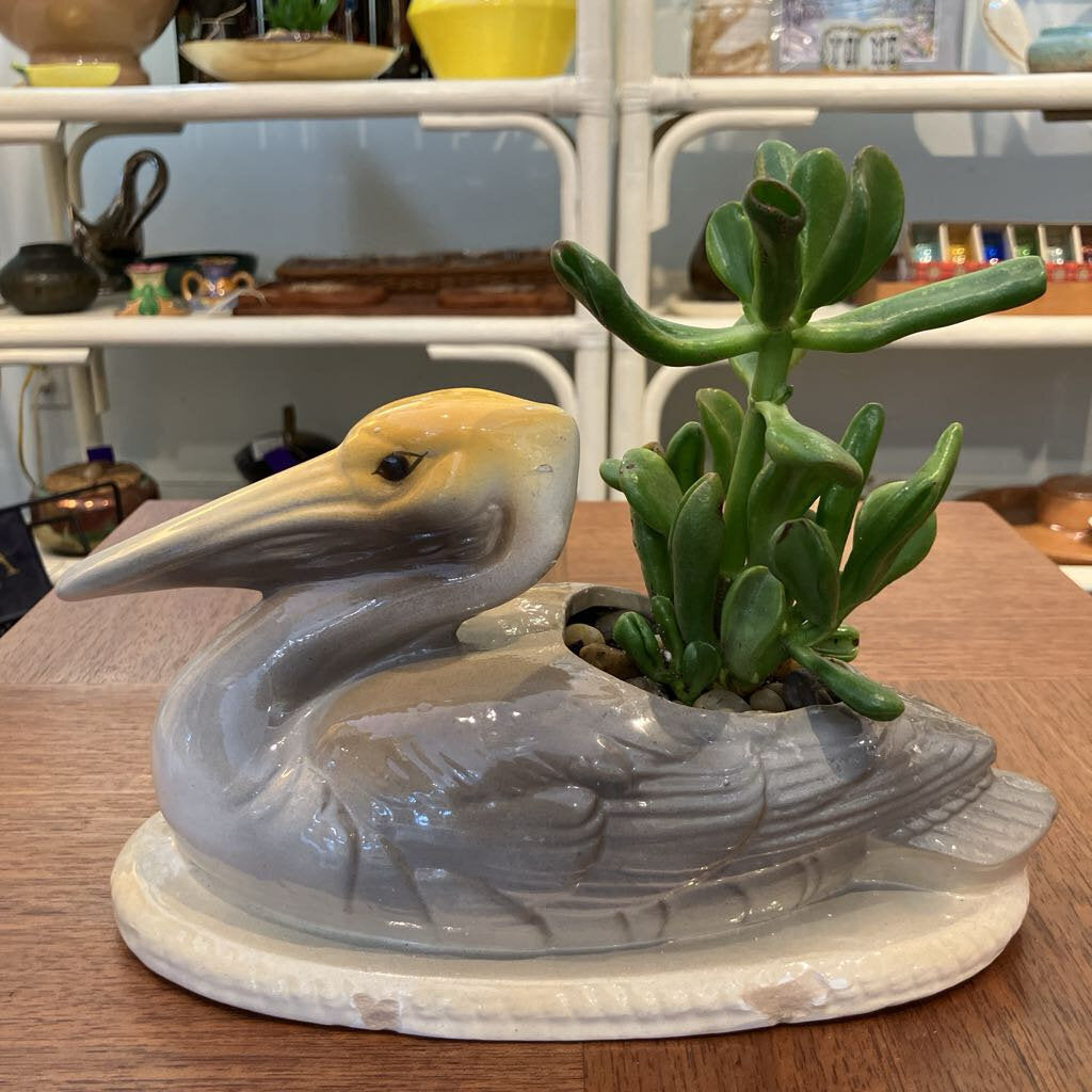 Vintage Ceramic Pelican Planter