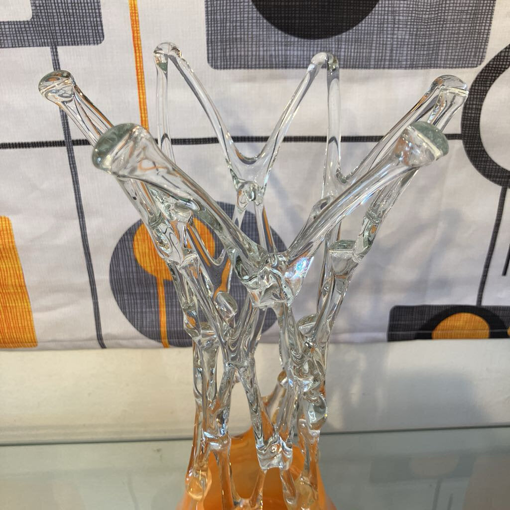 Mid Century Modern Handblown Murano Style Vase
