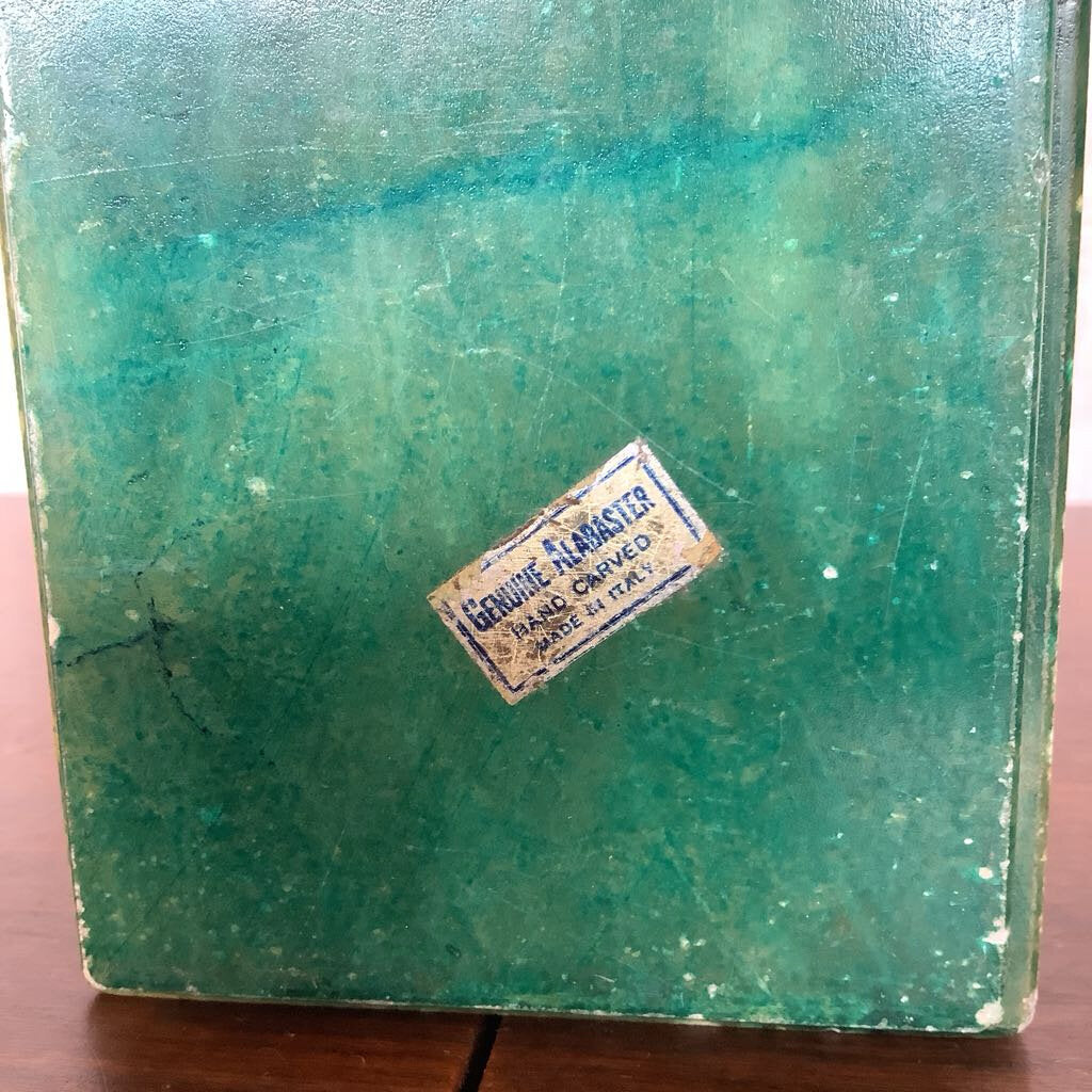 Vintage Genuine Alabaster Made in Italy Jewelry Box