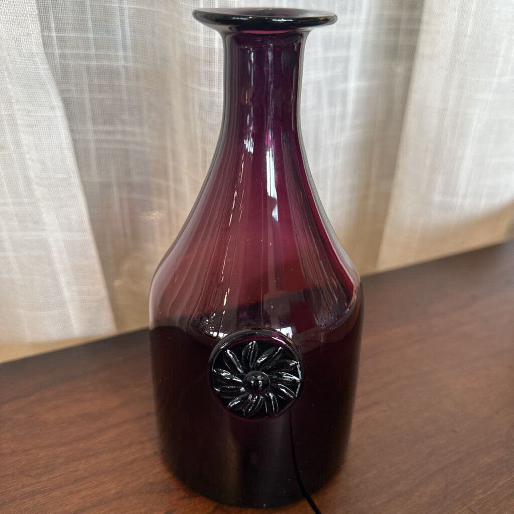 Mid Century 1960s Glass Daisy Medallion Blenko Glass