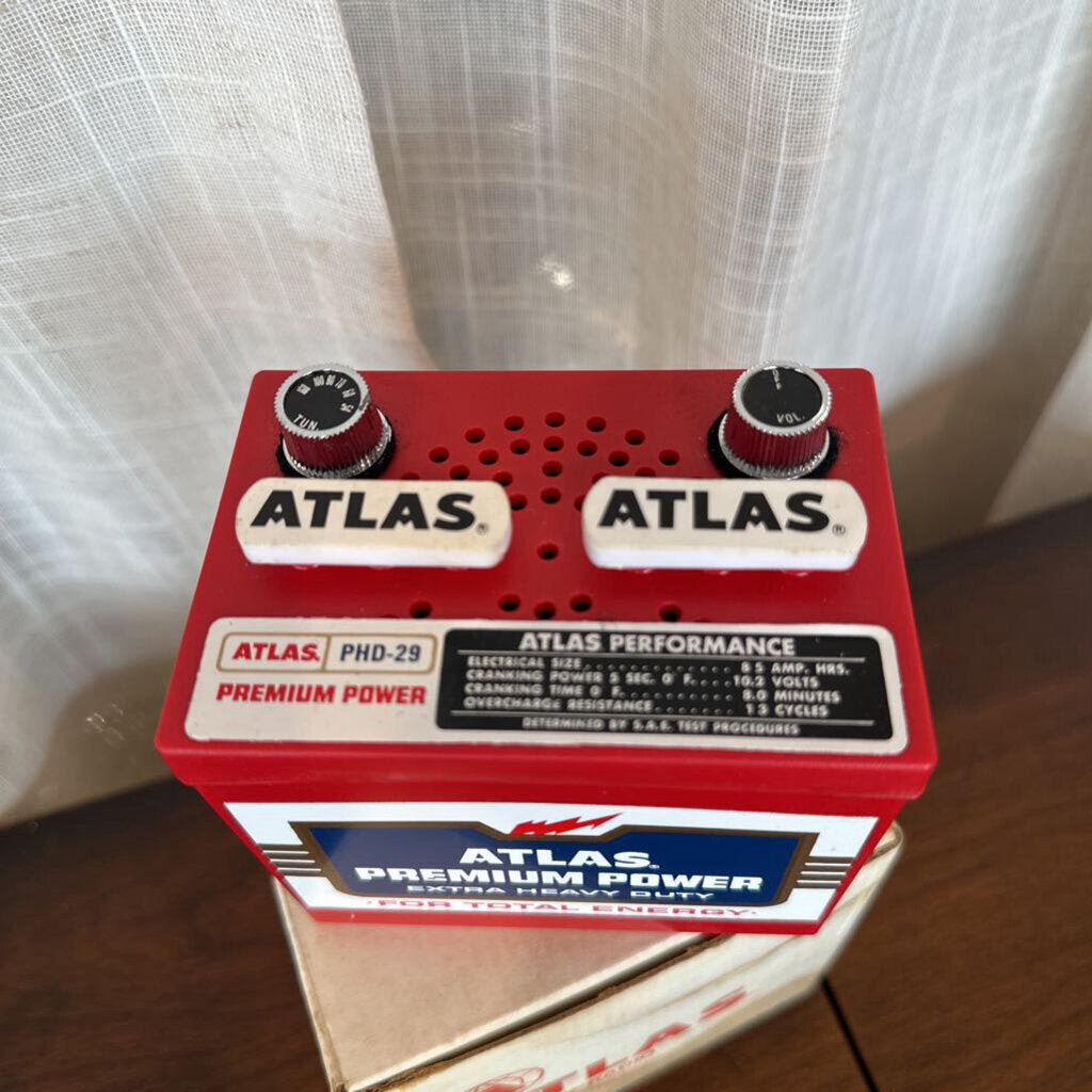 1960s Working Atlas Battery Promo AM Radio