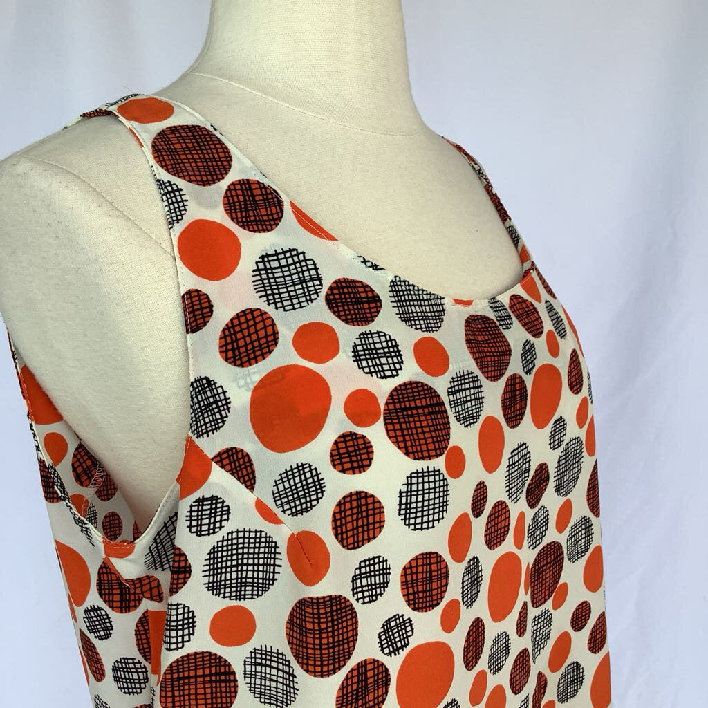 1960s Polka Dot Shift Mini Dress