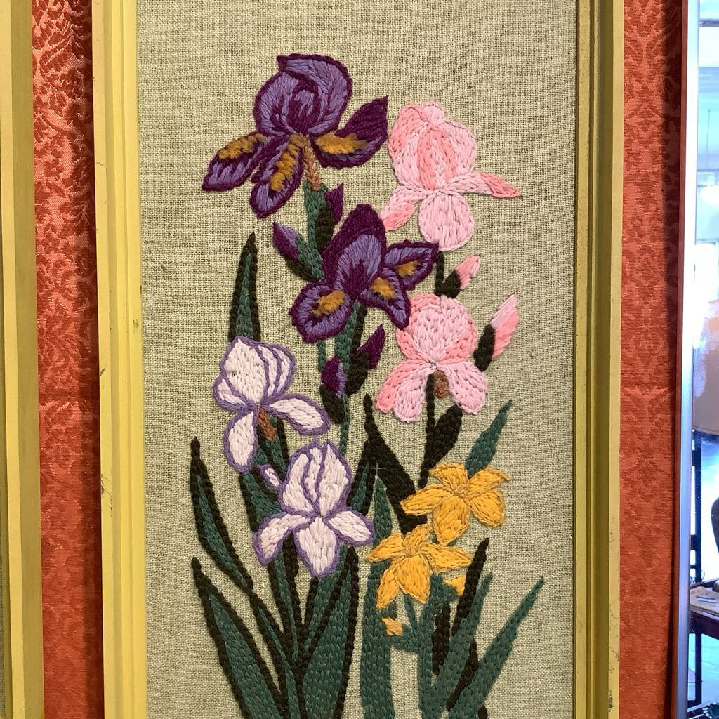 Vintage 70's Needle Art Pair
