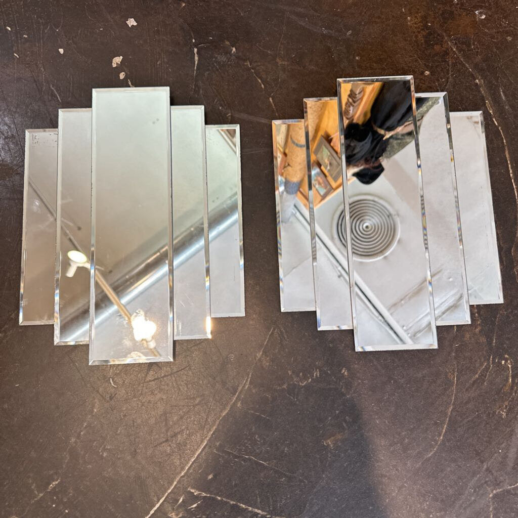1980s Post Modern Beveled Cascade Mirror Set
