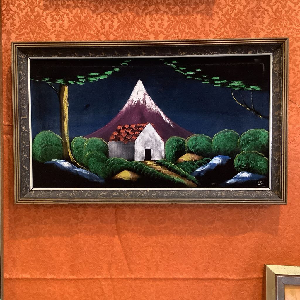 Mid Century Modern Velvet Art