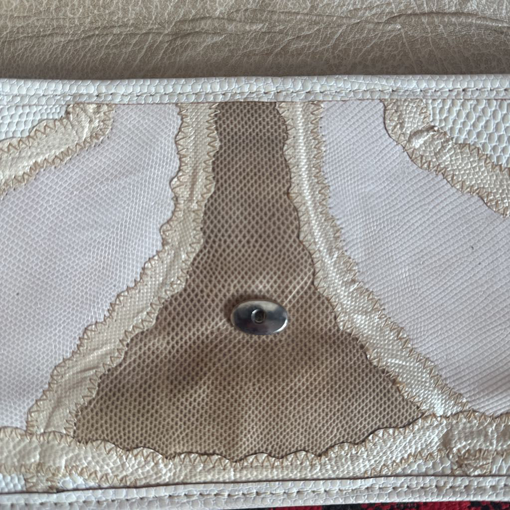 Vintage Carlos Falchi Snakeskin Patchwork Clutch