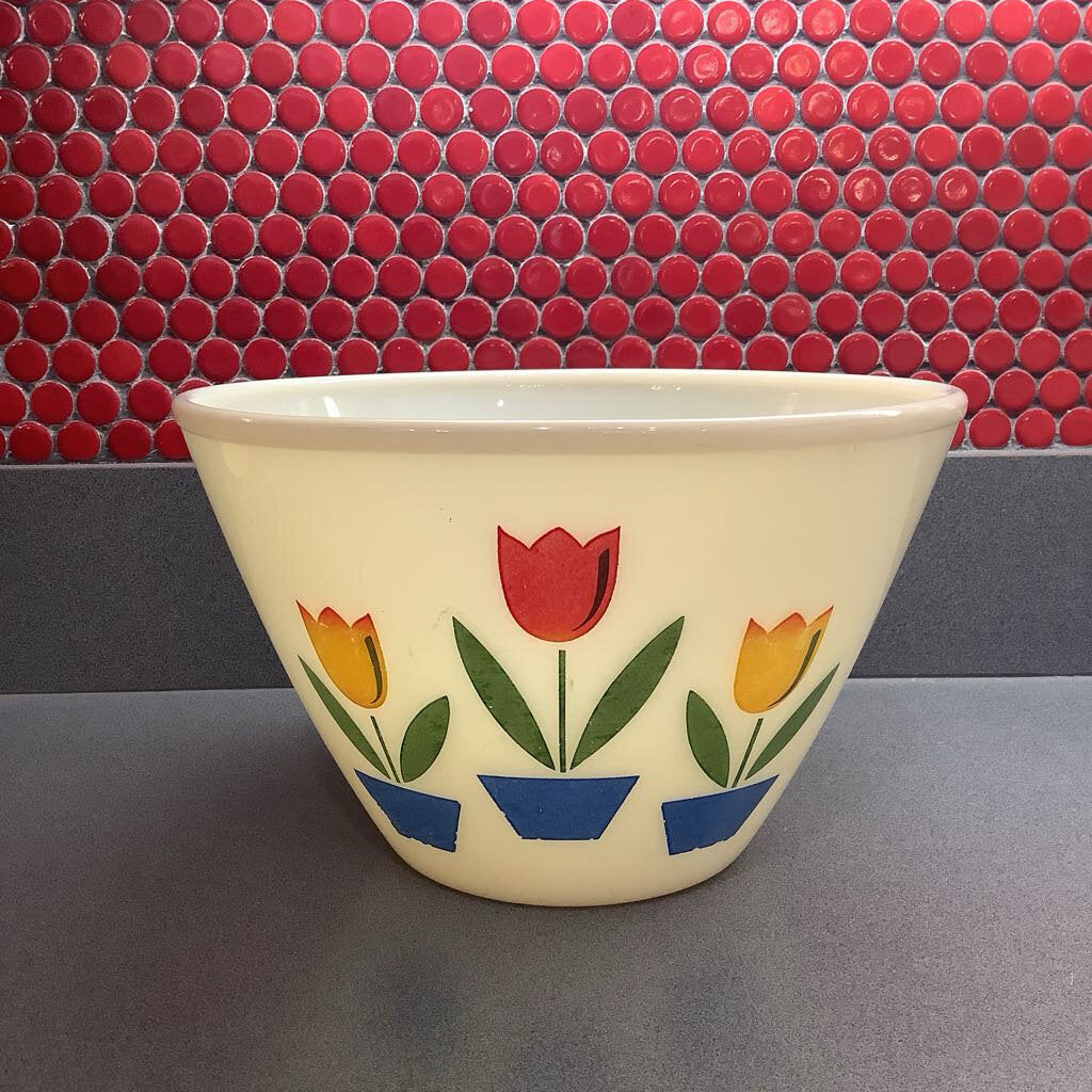 Vintage Fire King Tulip Mixing Bowl