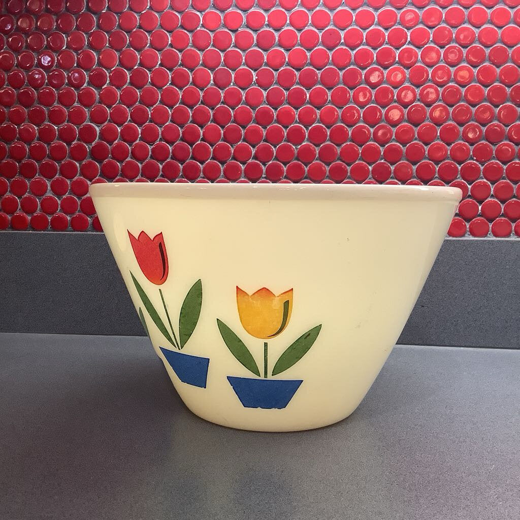 Vintage Fire King Tulip Mixing Bowl