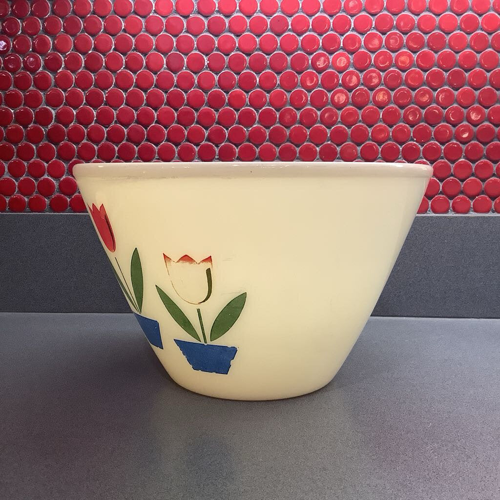 Vintage Fire King Tulip Mixing Bowl