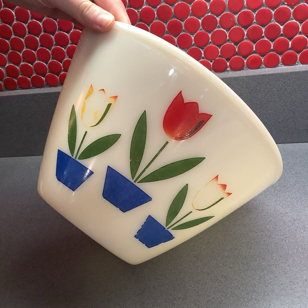 Vintage Fire King Tulip Mixing Bowl