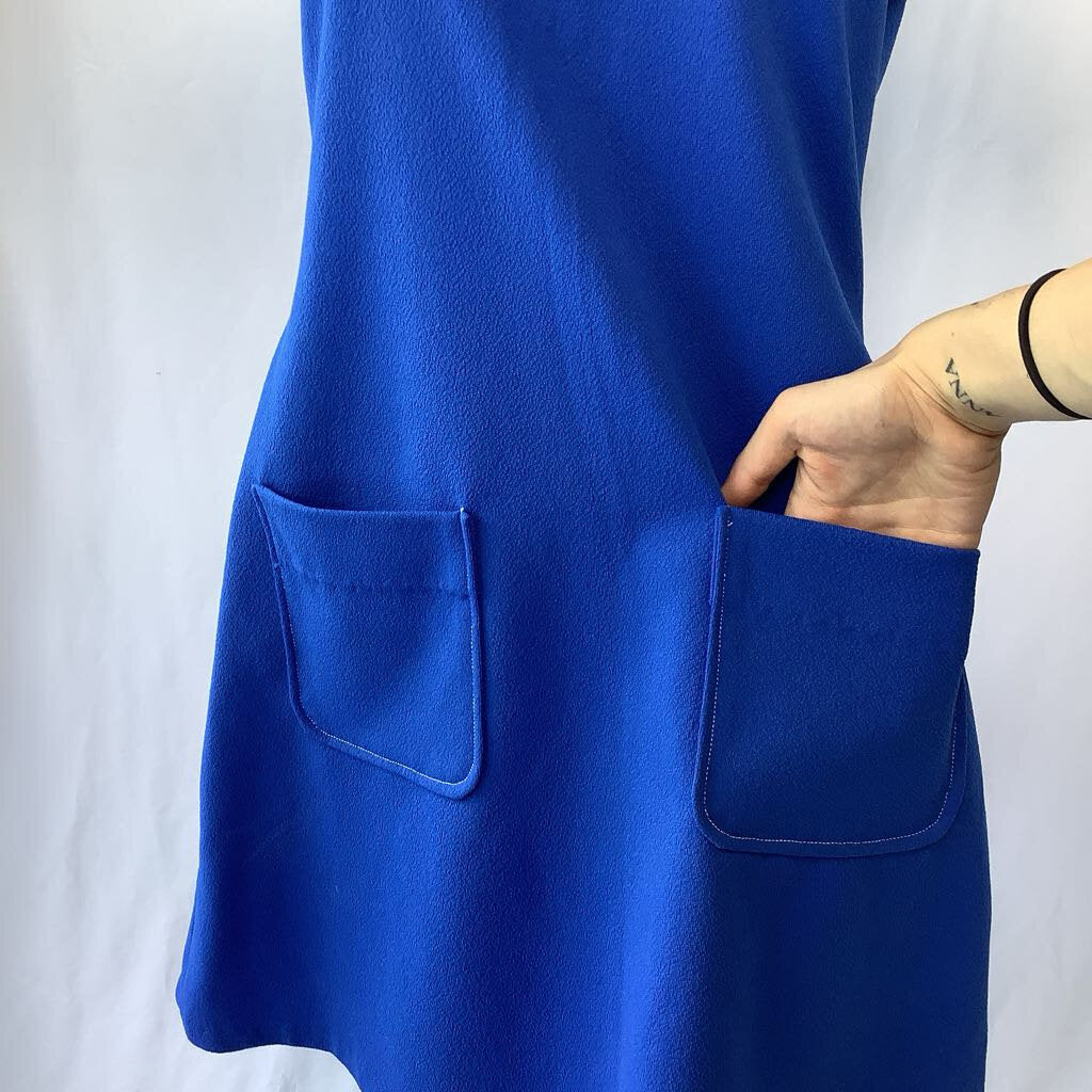 1960s Blue Mod Dress with Pockets