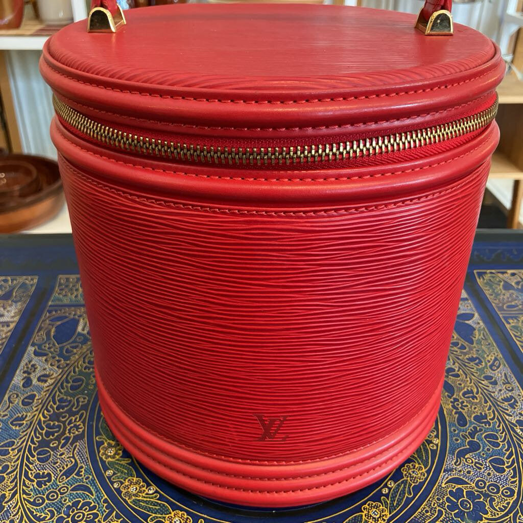 Authentic Vintage Louis Vuitton Red Epi Vanity Bag