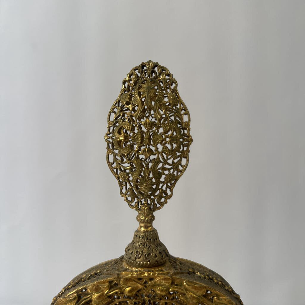 Vintage Ormolu Filigree Perfume Bottle