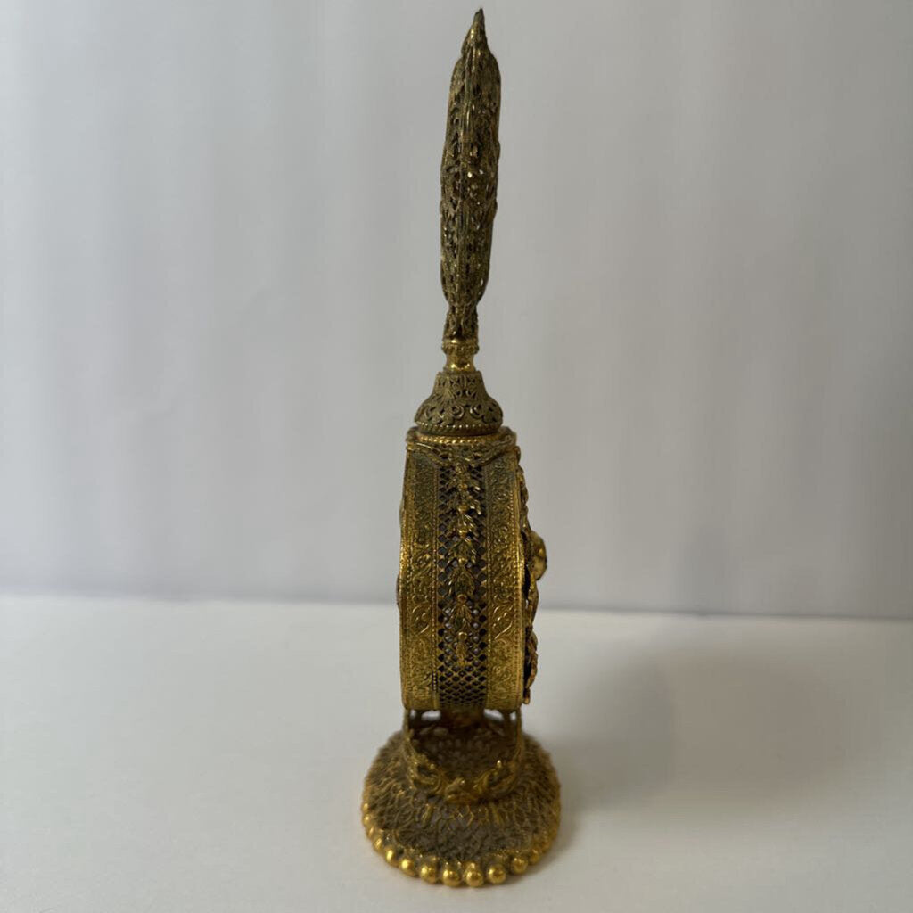 Vintage Ormolu Filigree Perfume Bottle