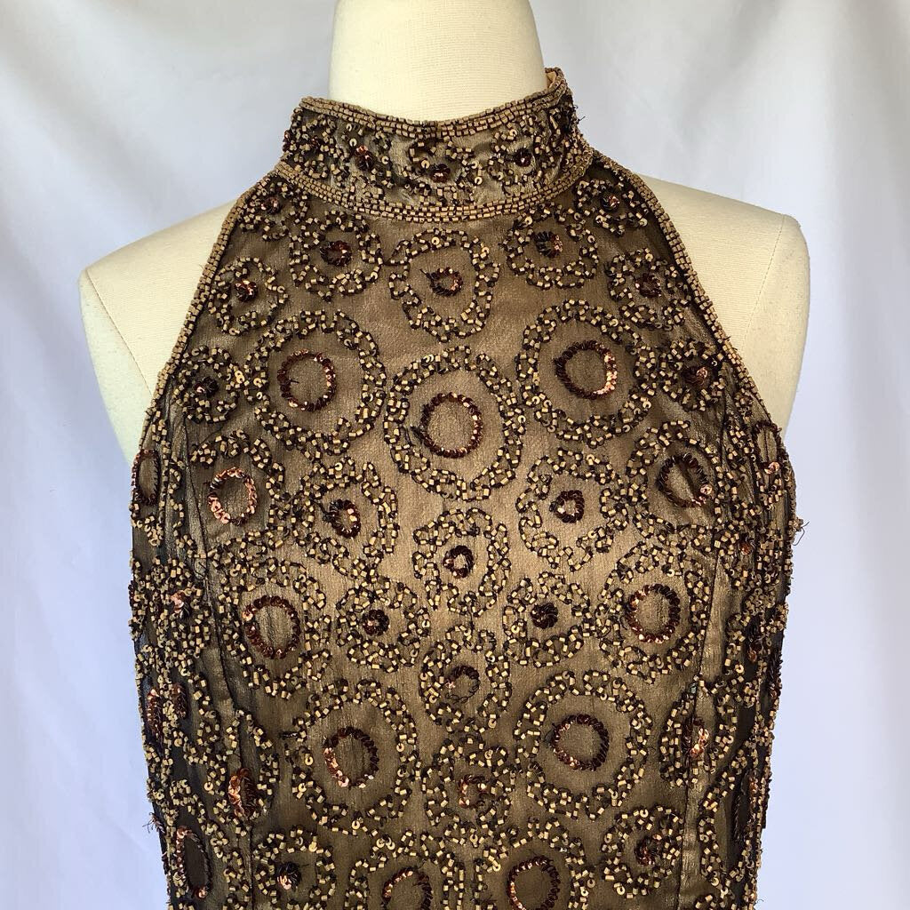 Papell Boutique Evening Sequin & Beaded Top