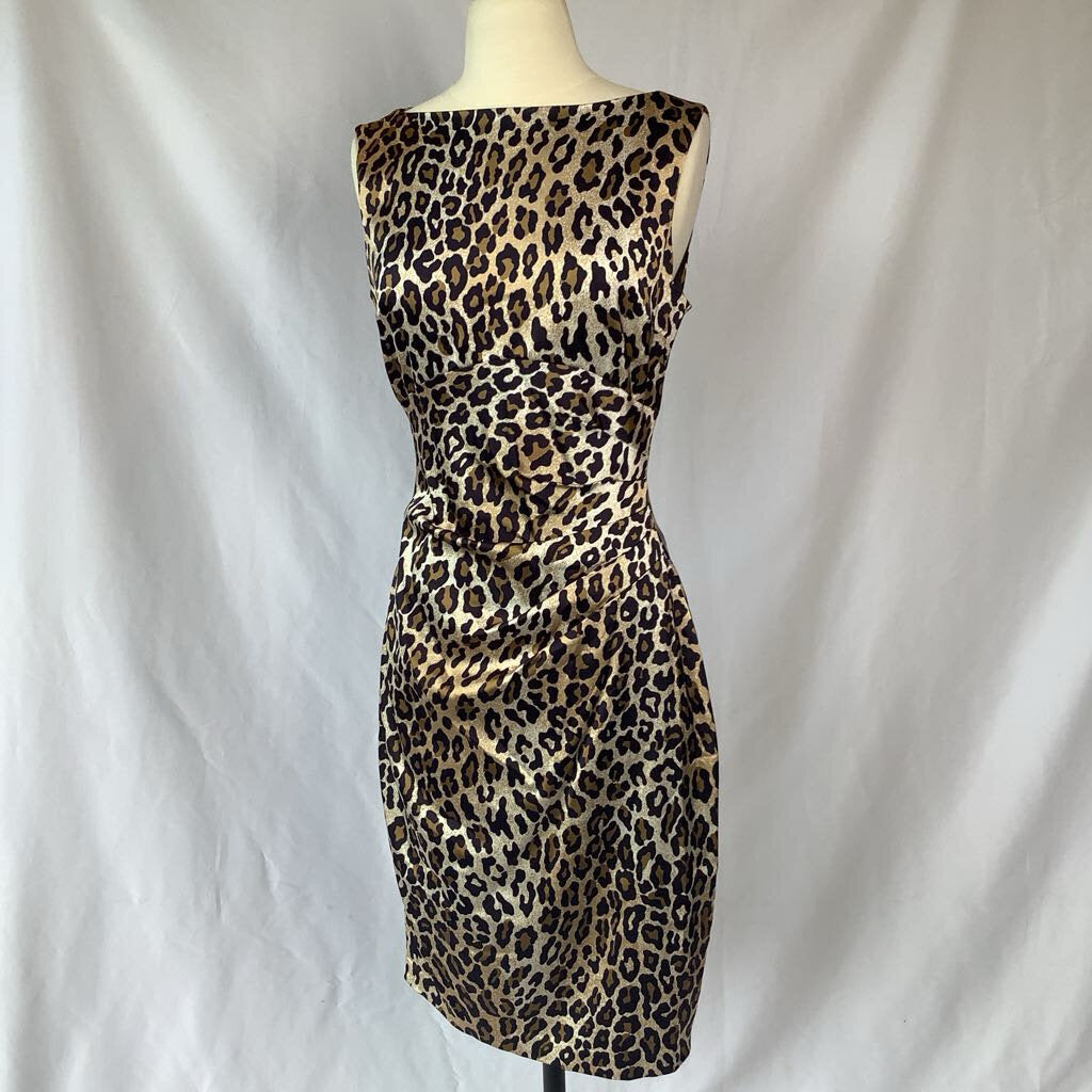 90s Cheetah Print Cache Sheath Dress