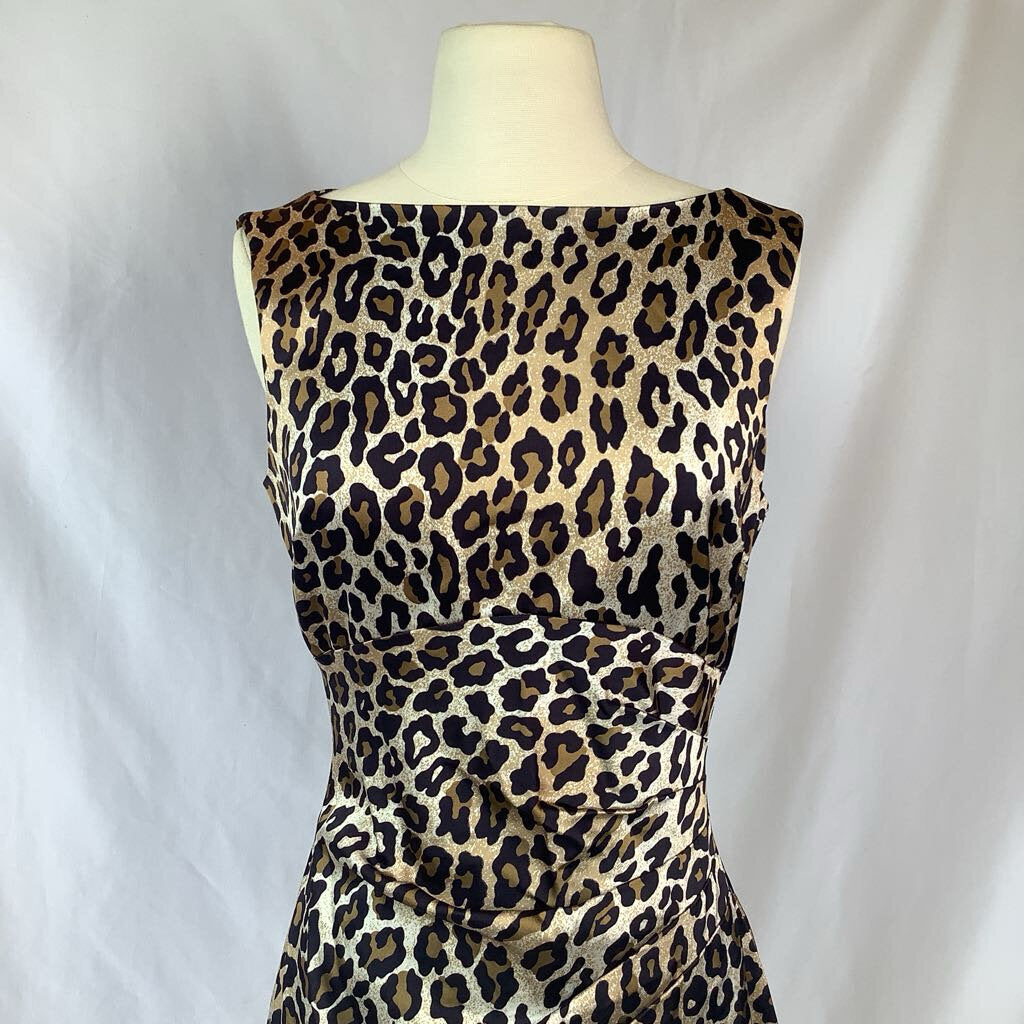 90s Cheetah Print Cache Sheath Dress