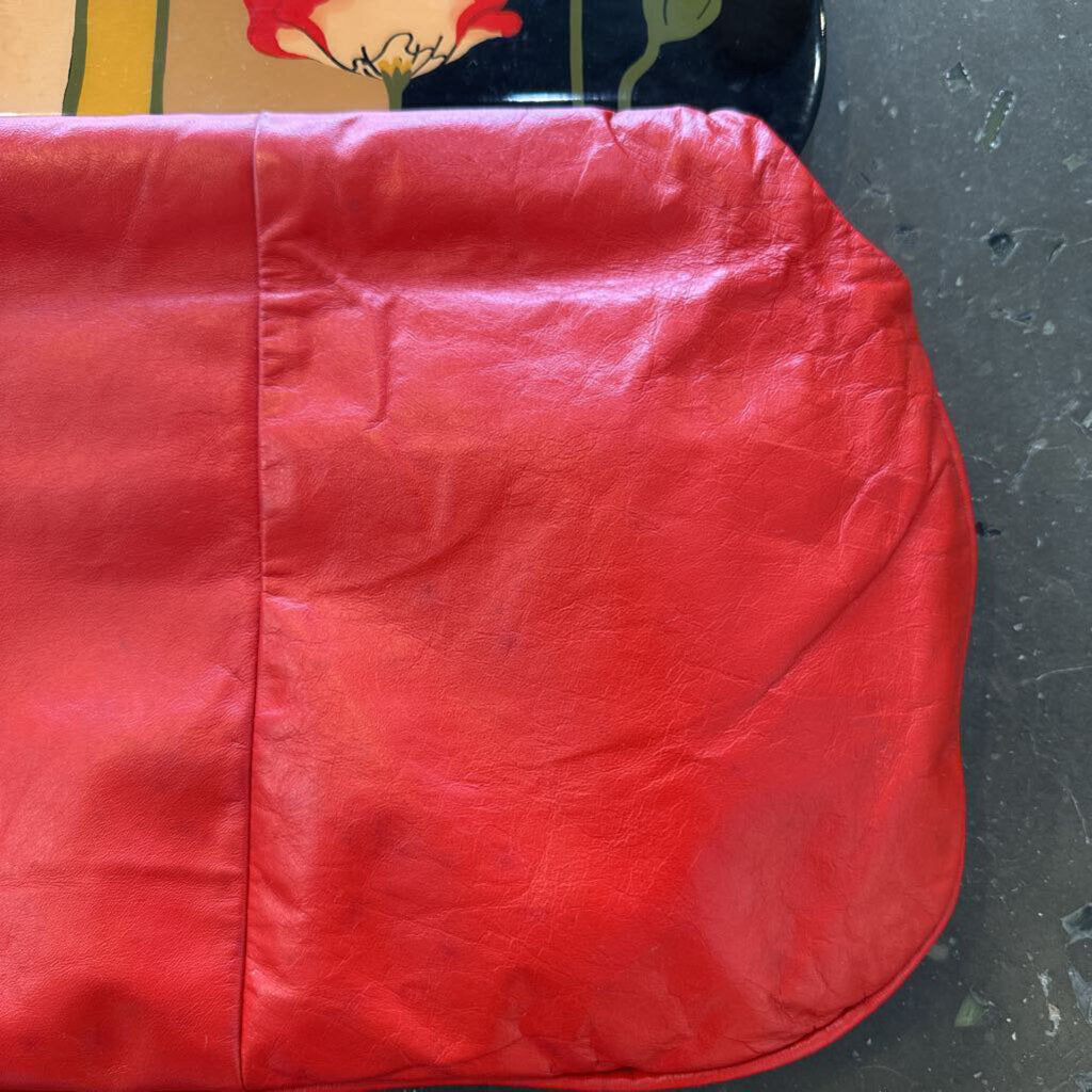 1980s Hand Painted Poppy "Moon Bag'