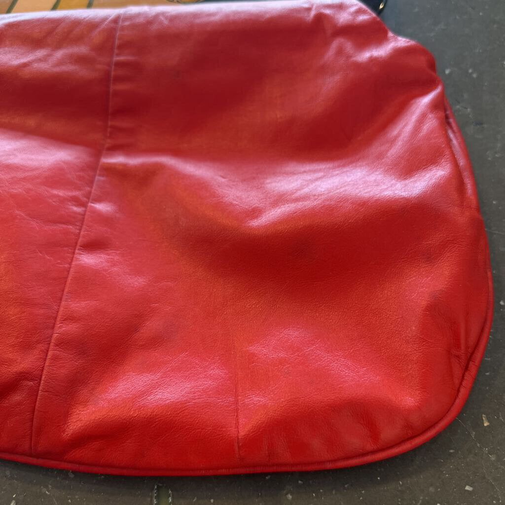 1980s Hand Painted Poppy "Moon Bag'