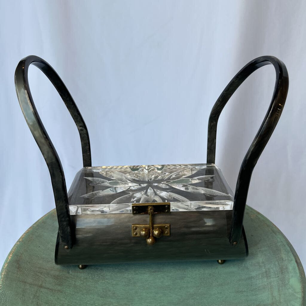 1950s Acrylic Box Purse - Unsigned