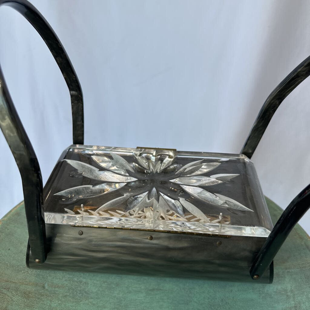 1950s Acrylic Box Purse - Unsigned