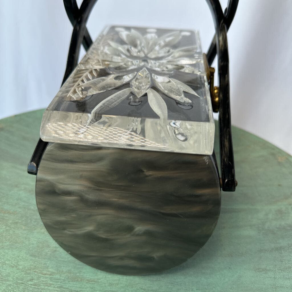 1950s Acrylic Box Purse - Unsigned