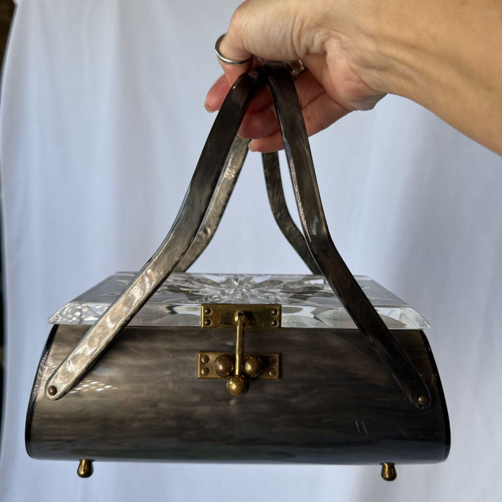 1950s Acrylic Box Purse - Unsigned