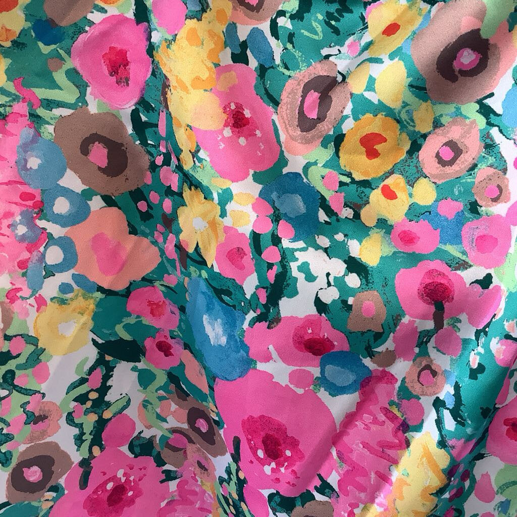 Flower Mini V-neck Dress