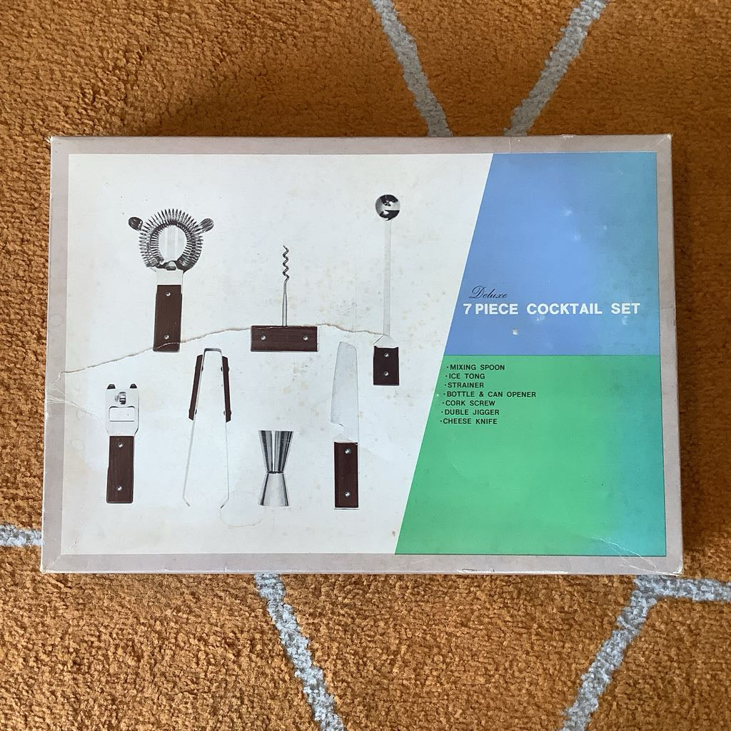 Mid Century Modern Boxed Bar Set