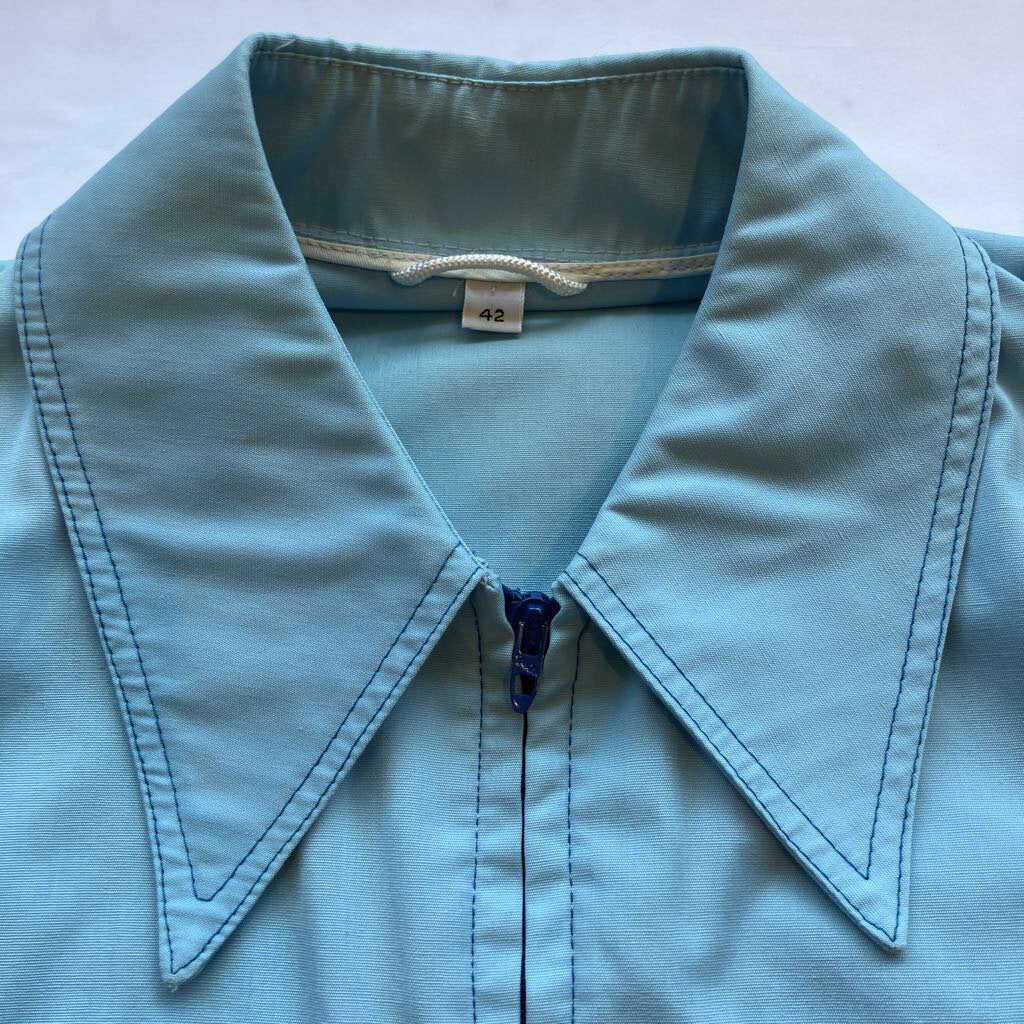 1960s Men's Baby Blue Golf Jacket