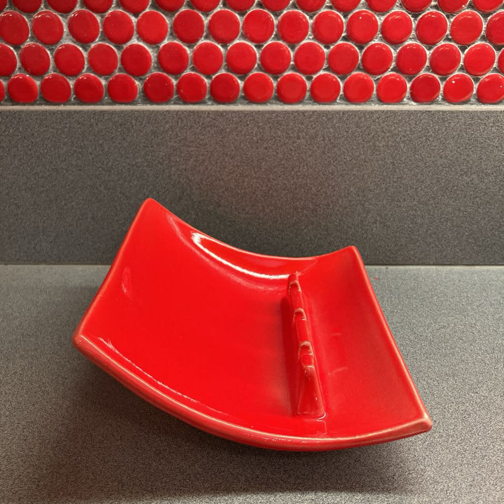 1970s Red Slope Red Wing Ashtray
