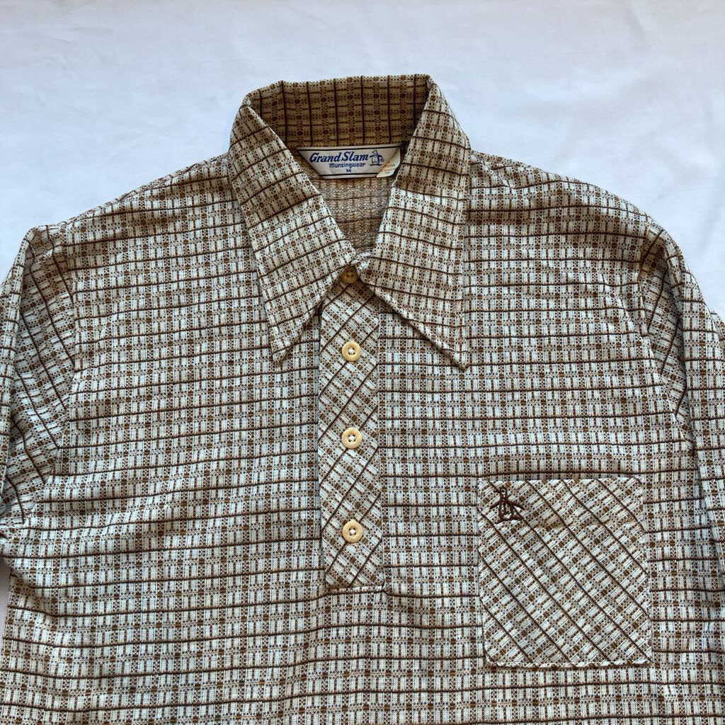 1970s Men's Munsingwear Half Button Shirt