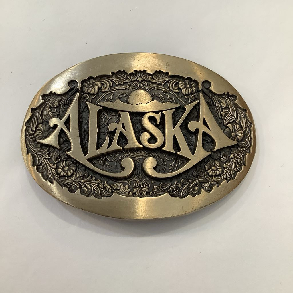 1970s Brass Alaska Buckle
