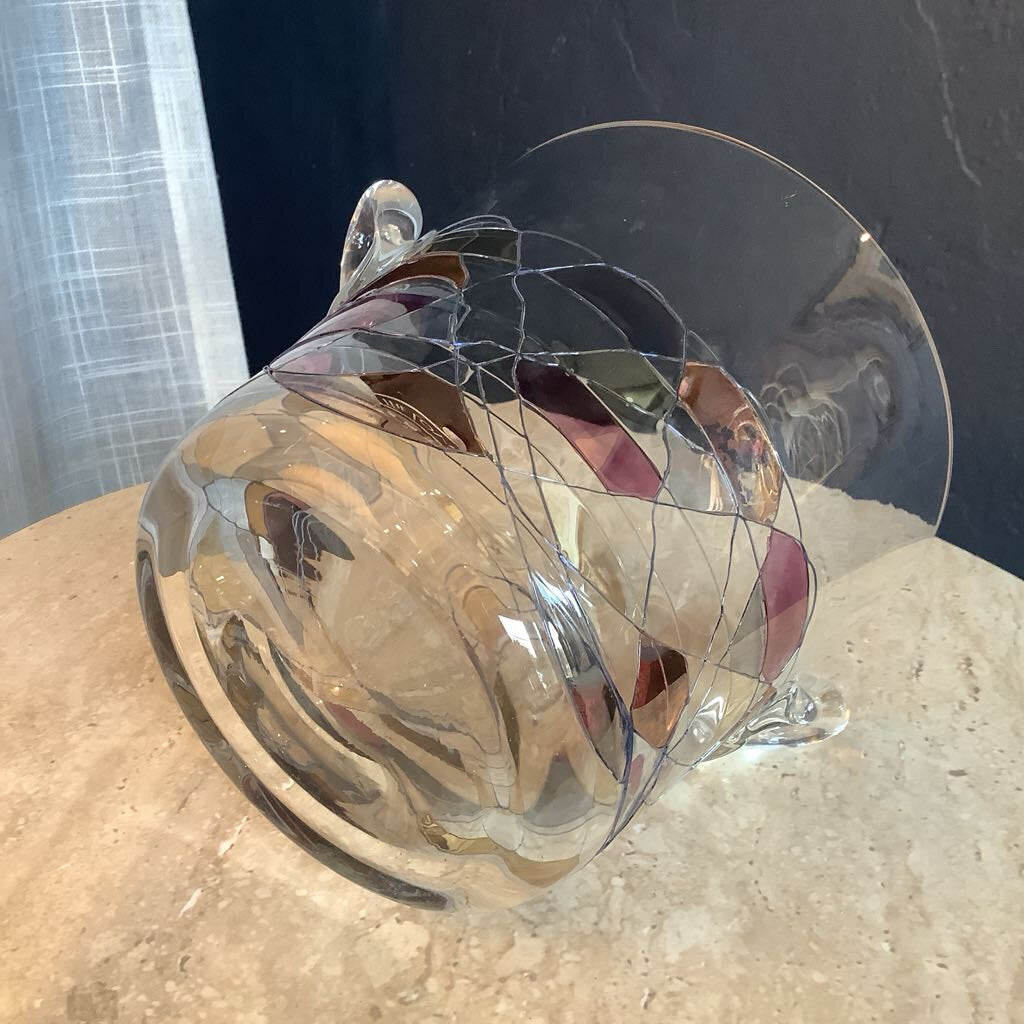 Vintage Milano Style, Stained Glass Ice Bucket