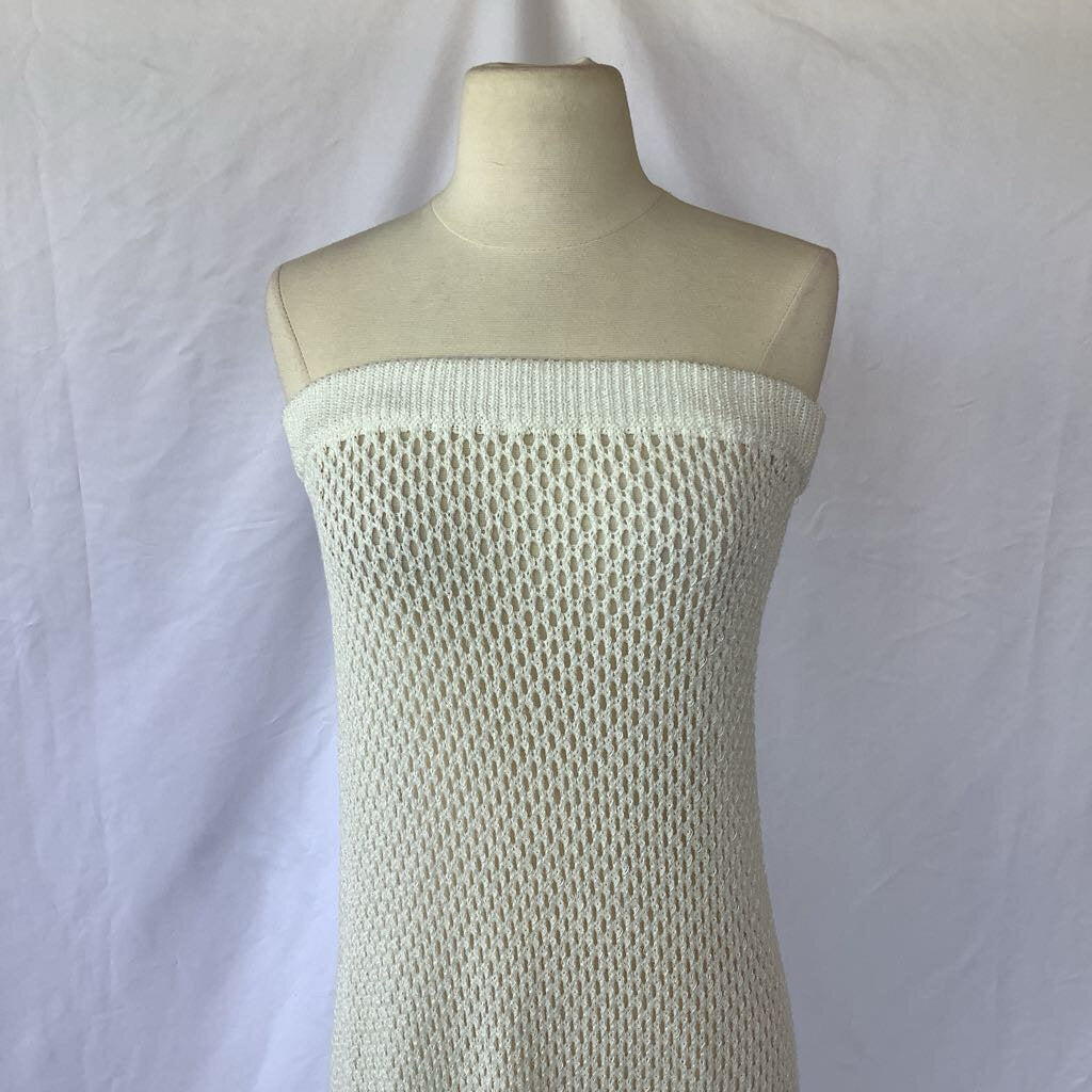 Crochet White Maxi Skirt with Embroidery