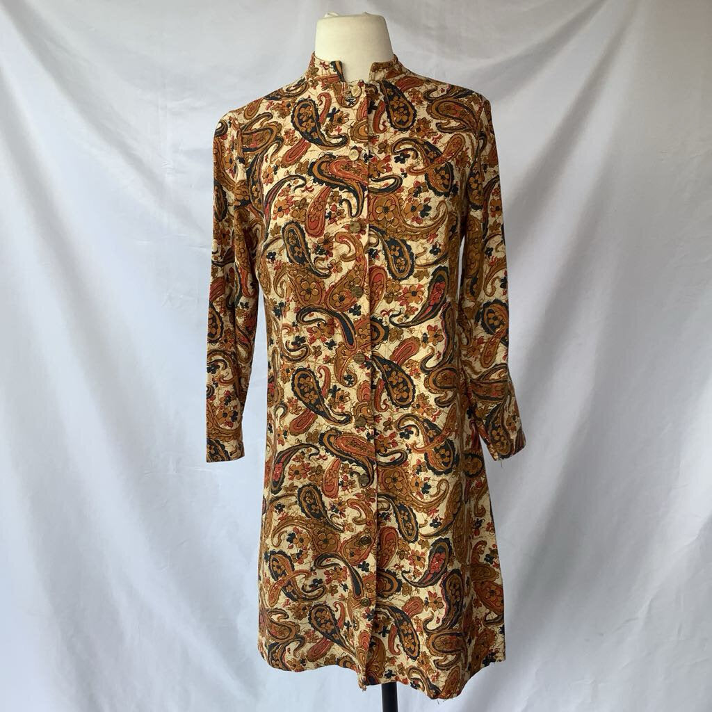 1960s Paisley Tapestry Duster Jacket