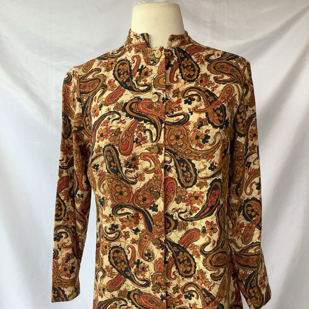 1960s Paisley Tapestry Duster Jacket