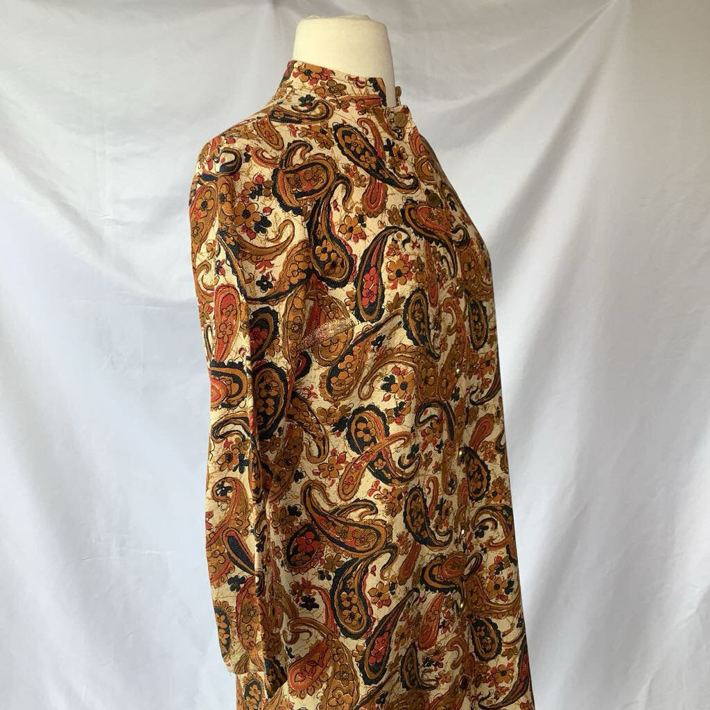 1960s Paisley Tapestry Duster Jacket
