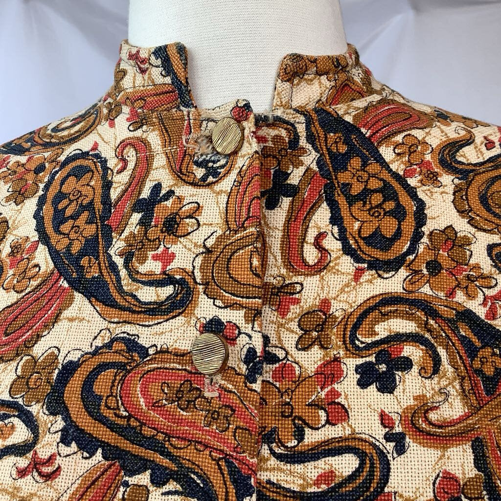 1960s Paisley Tapestry Duster Jacket