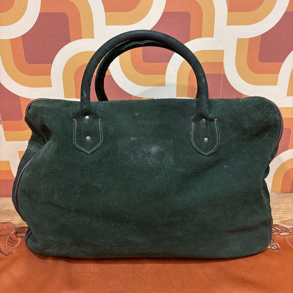 Vintage Green Suede Weekend Bag