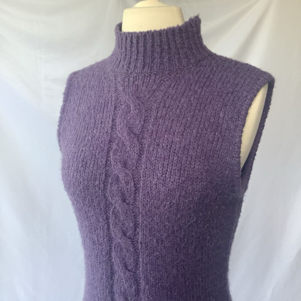 Knit Turtleneck Sleeveless Sweater