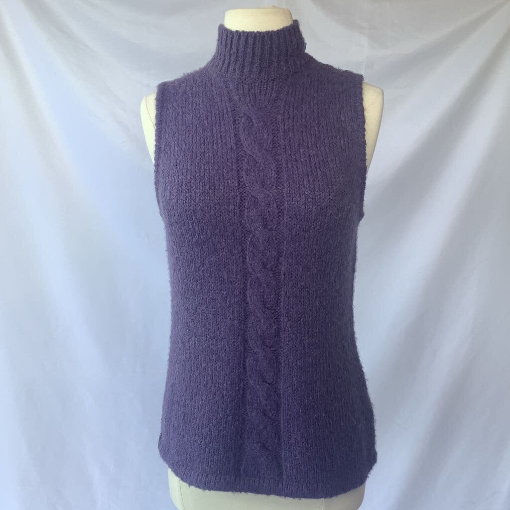 Knit Turtleneck Sleeveless Sweater