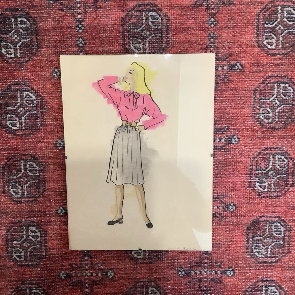Fashion Illustration Skirt by Mary Fritz
