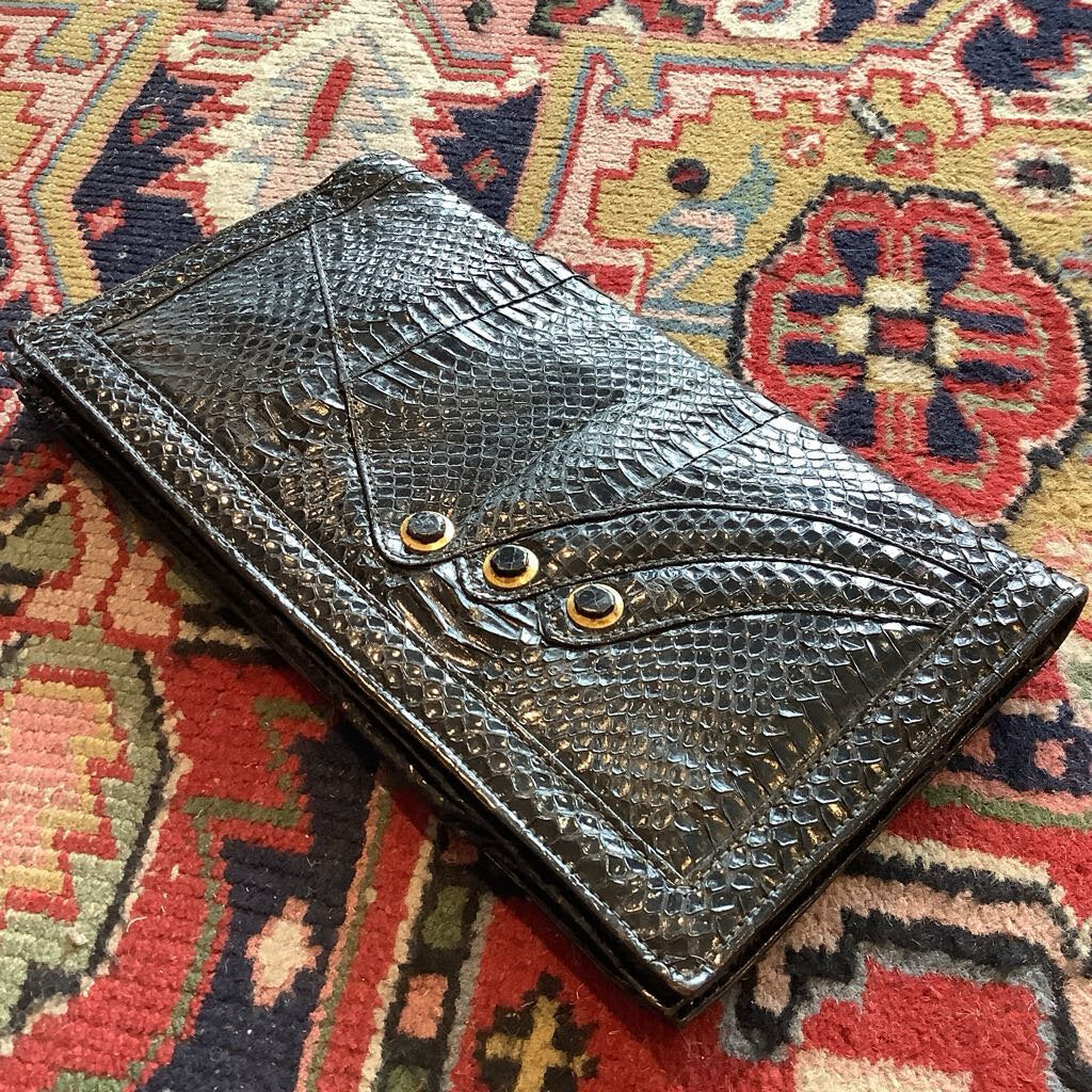 1980's Snakeskin Clutch