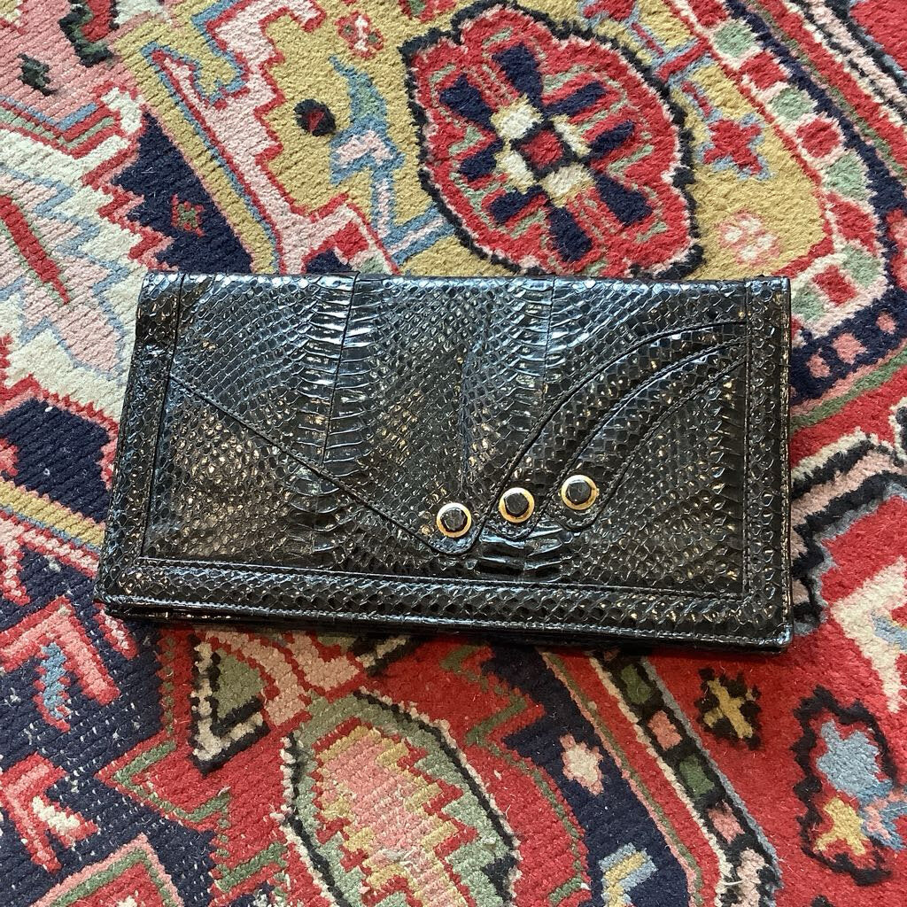 1980's Snakeskin Clutch