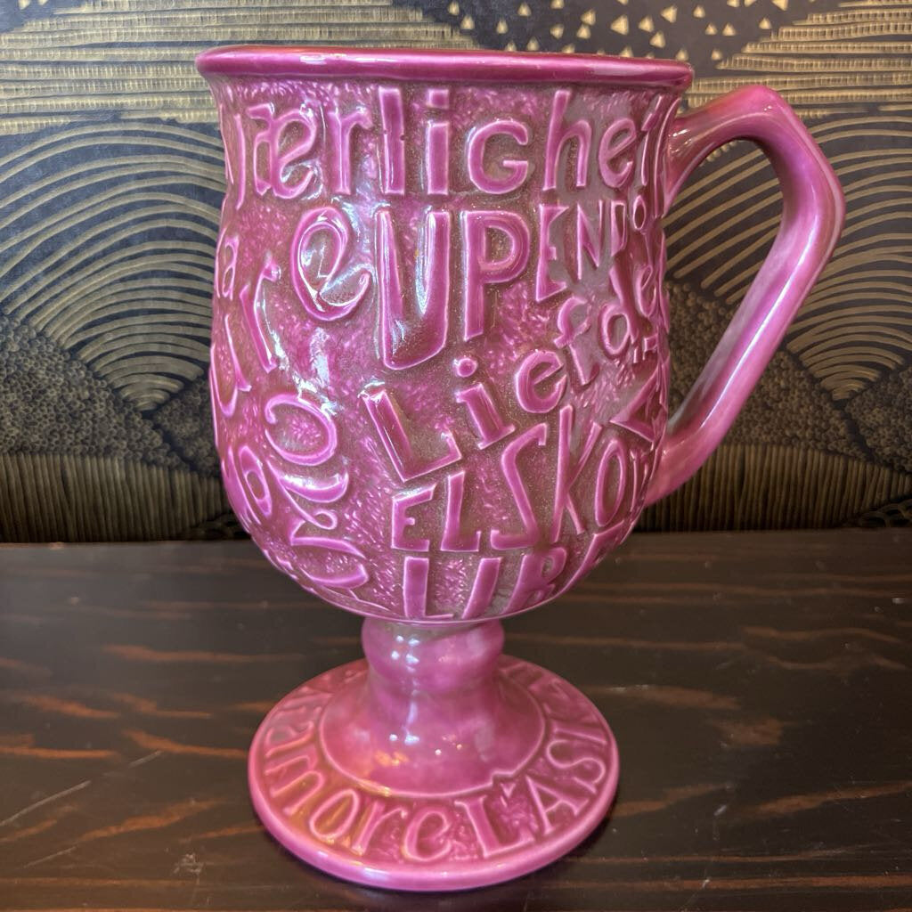 Vintage Set of Four Ceramic Love Mugs