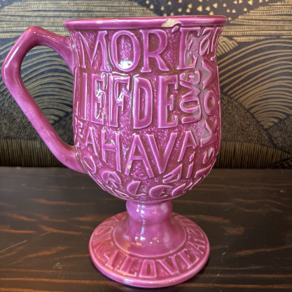 Vintage Set of Four Ceramic Love Mugs