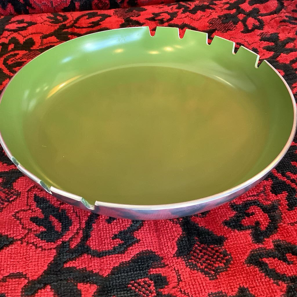 Mid Century Modern Avocado Green Ashtray